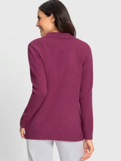 Veste en tricot avec col à revers et poches