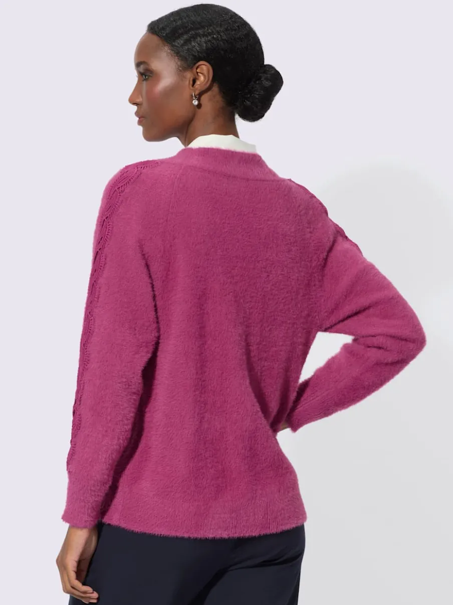 Veste en tricot avec encolure en V et détails raffinés