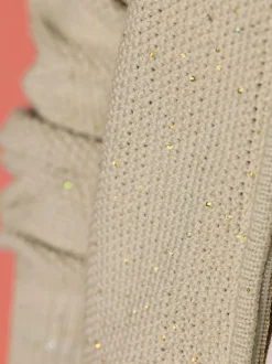 Veste en tricot avec encolure ronde et poches
