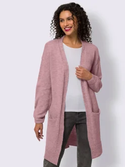 Veste en tricot avec manches longues et grandes poches plaquées