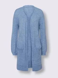 Veste en tricot avec manches longues et grandes poches plaquées
