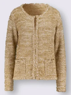 Veste en tricot à boutons fantaisie et manches longues