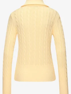 Veste en tricot à col à revers avec glissière et manches longues