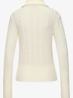 Veste en tricot à col à revers avec glissière et manches longues
