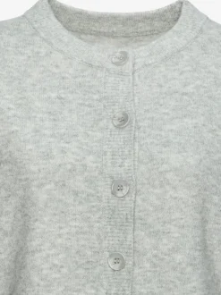 Veste en tricot à col rond avec patte de boutonnage et manches longues
