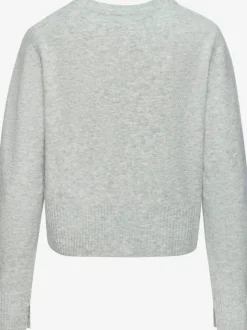 Veste en tricot à col rond avec patte de boutonnage et manches longues