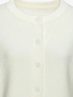 Veste en tricot à col rond avec patte de boutonnage et manches longues