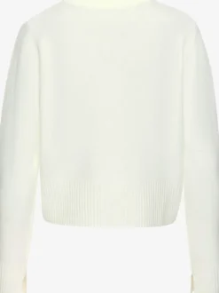 Veste en tricot à col rond avec patte de boutonnage et manches longues
