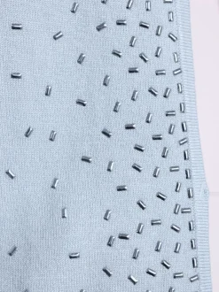 Veste en tricot à col rond et manches longues