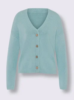 Veste en tricot à col V et boutons magnifiques