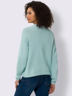 Veste en tricot à col V et boutons magnifiques