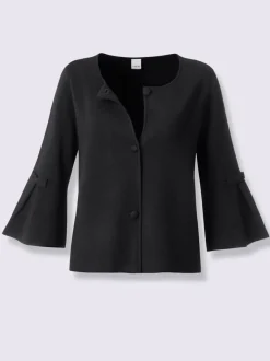 Veste en tricot coupe en a