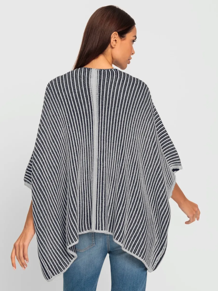 Veste en tricot coupe ouverte avec rayures côtelées