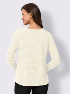 Veste en tricot côtelé avec glissière et manches longues