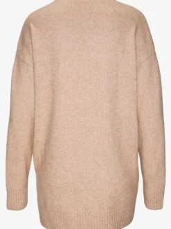Veste en tricot décontractée avec écharpe manches longues douces