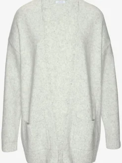 Veste en tricot décontractée avec écharpe manches longues douces