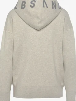 Veste en tricot doux à manches longues avec capuche