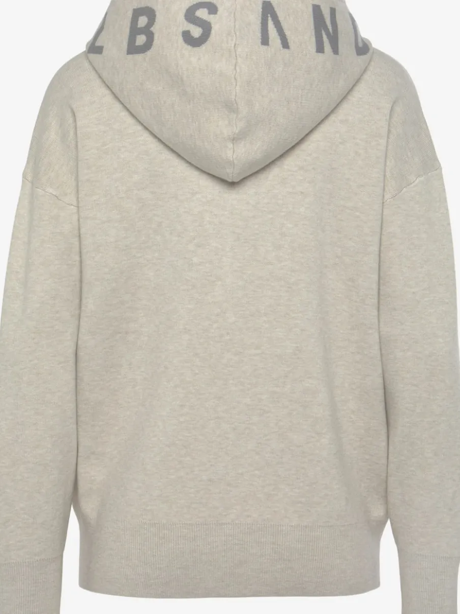 Veste en tricot doux à manches longues avec capuche