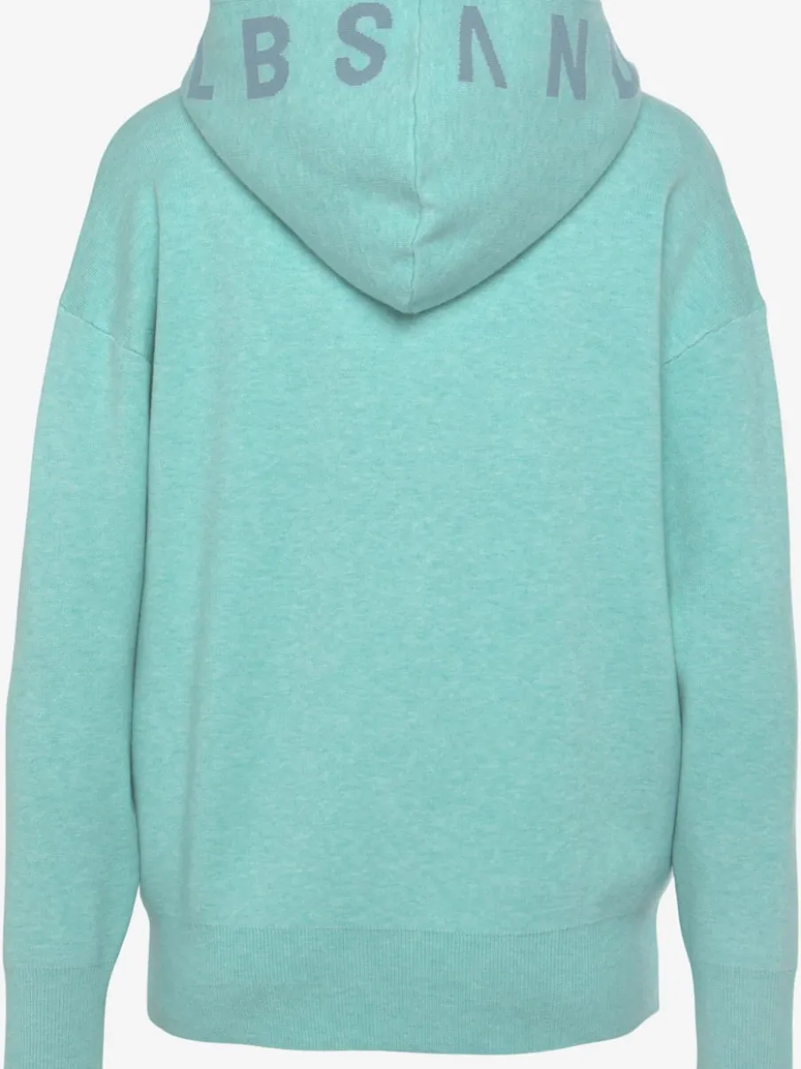 Veste en tricot doux à manches longues avec capuche