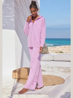 Veste en tricot doux à manches longues avec capuche