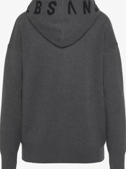 Veste en tricot doux à manches longues avec capuche