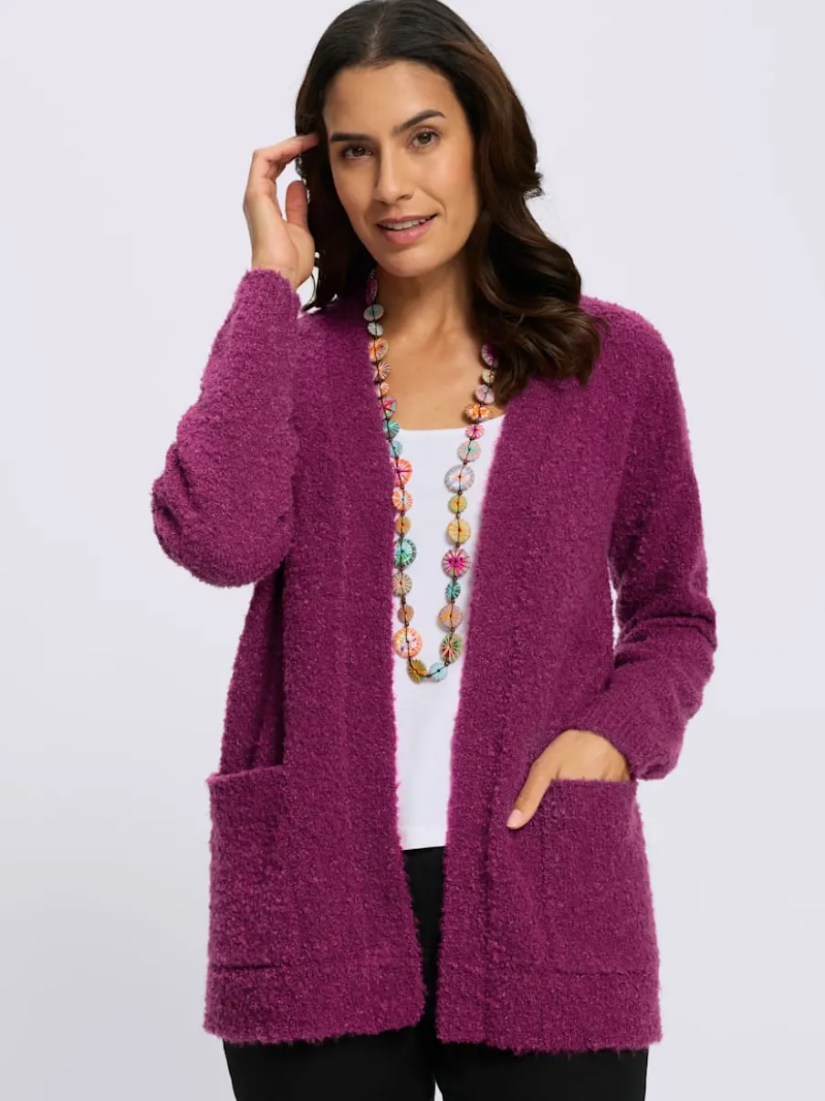 Veste en tricot fil bouclé