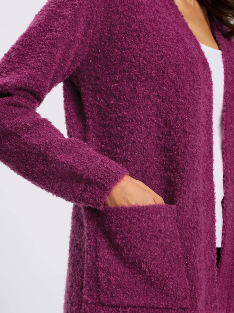 Veste en tricot fil bouclé
