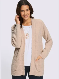 Veste en tricot fil bouclé