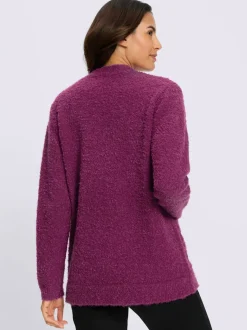 Veste en tricot fil bouclé