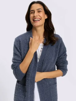 Veste en tricot fil bouclé