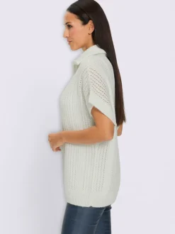 Veste en tricot fils métallisés