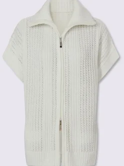 Veste en tricot fils métallisés