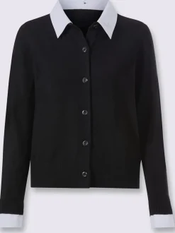 Veste en tricot fin aspect 2 en 1 tendance