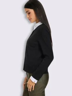 Veste en tricot fin aspect 2 en 1 tendance
