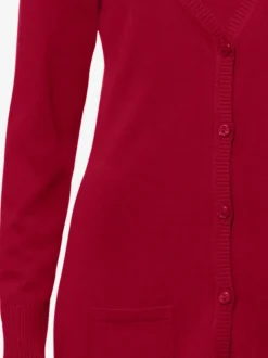 Veste en tricot fin avec col en V et motifs floraux