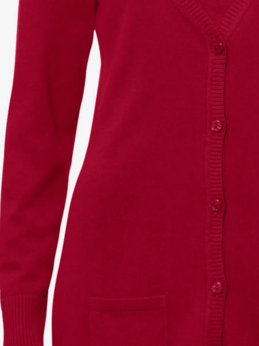 Veste en tricot fin avec col en V et motifs floraux
