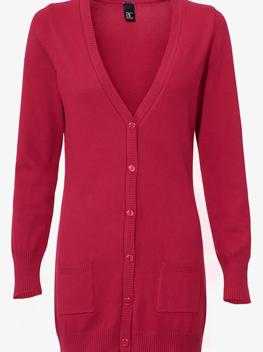 Veste en tricot fin avec col en V et motifs floraux