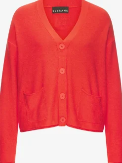 Veste en tricot fin avec mancherons et poches plaquées