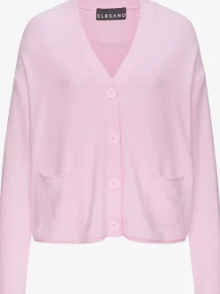 Veste en tricot fin avec mancherons et poches plaquées