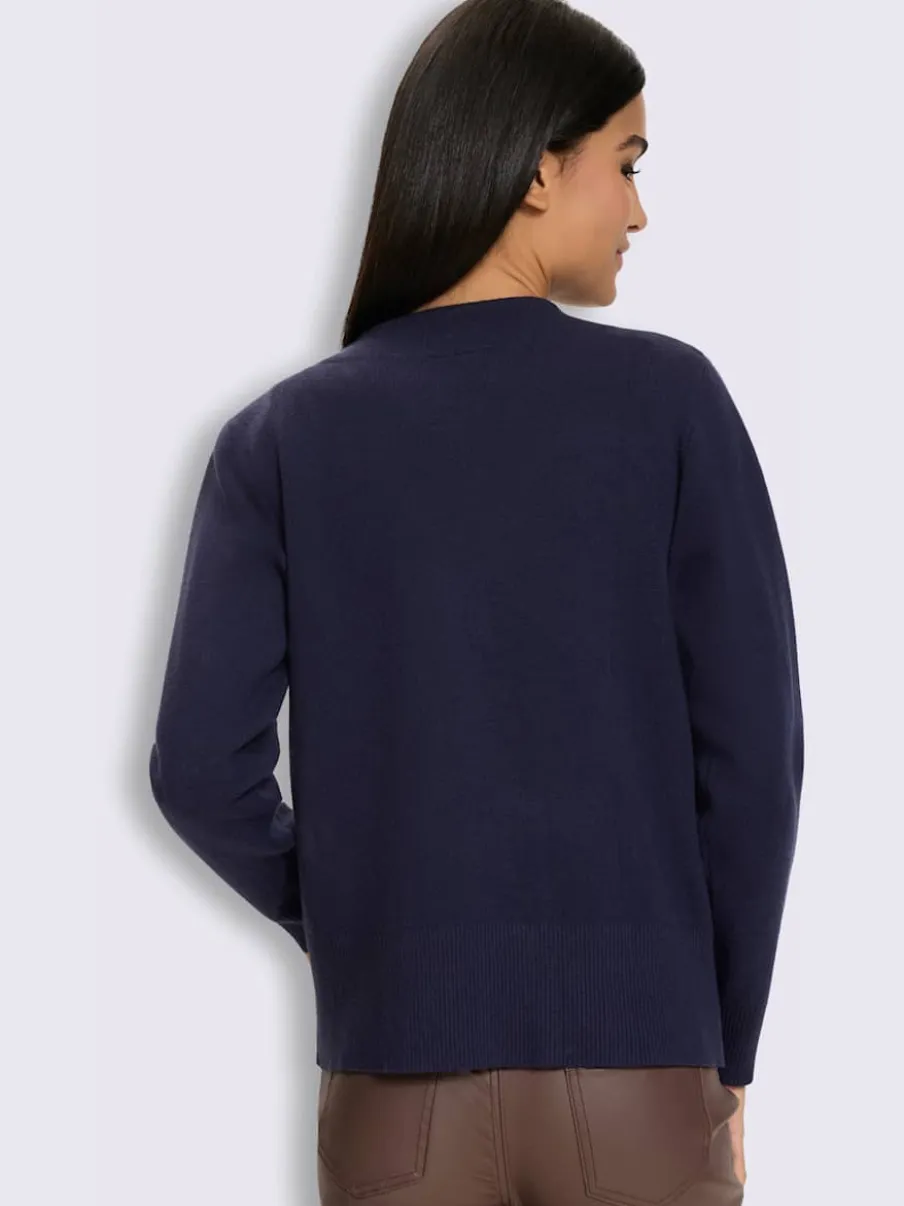 Veste en tricot fin boutons décoratifs