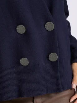 Veste en tricot fin boutons décoratifs
