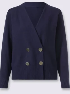 Veste en tricot fin boutons décoratifs