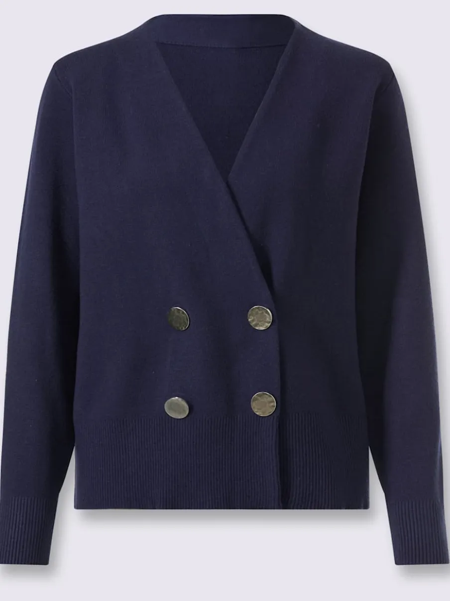 Veste en tricot fin boutons décoratifs