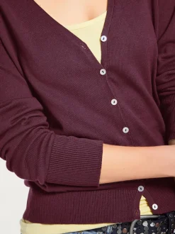 Veste en tricot fin cardigan à encolure en V