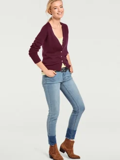 Veste en tricot fin cardigan à encolure en V