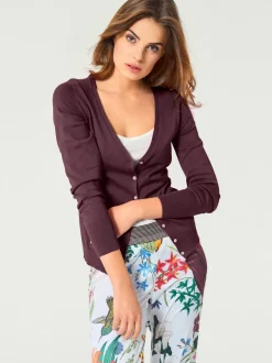Veste en tricot fin cardigan à encolure en V