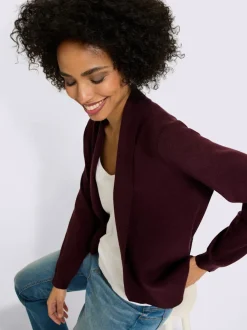 Veste en tricot fin col châle mode