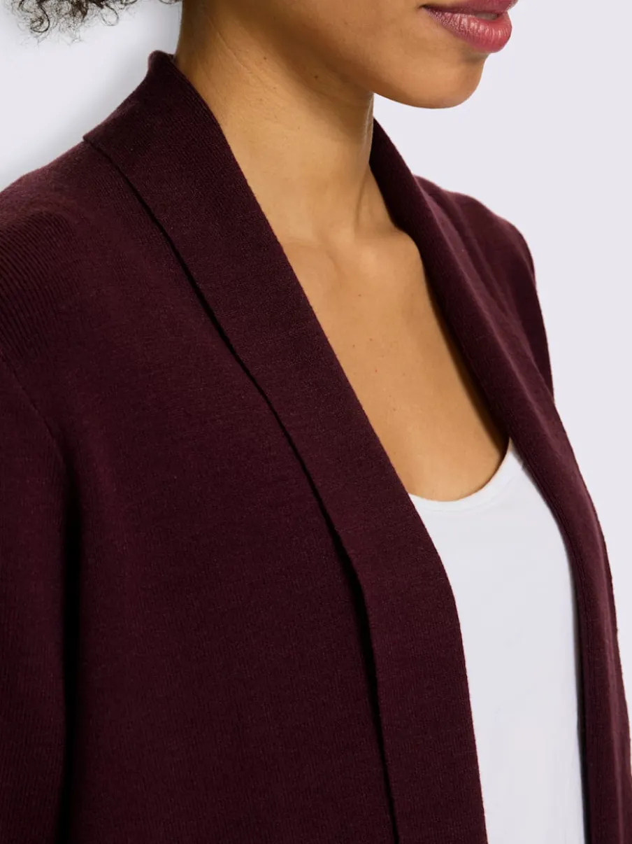 Veste en tricot fin col châle mode