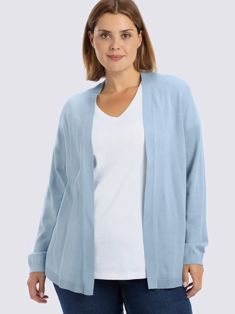 Veste en tricot forme longue confortable