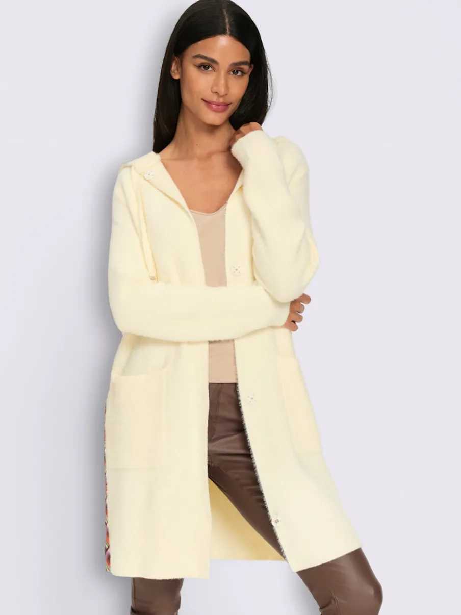 Veste en tricot jacquard empiècements contrastés modernes